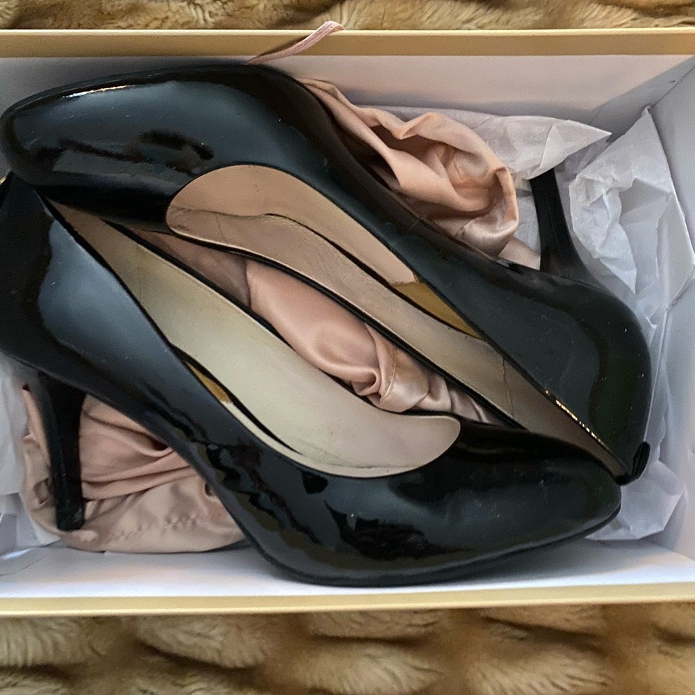 Michael Kors Black Patent Leather Heels